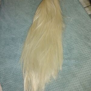Silky Platinum Blonde Hair Extension